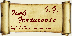 Isak Furdulović vizit kartica
